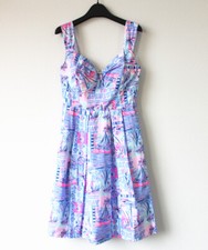 New Lilly Pulitzer Cyndi Dress, Wisper Blue Yeah Buoy, Size 2, Final Sale!