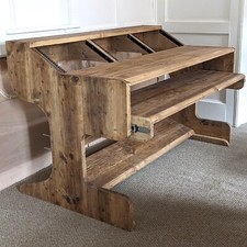 NOVA: Musician's Studio Desk with Rugged Keyboard Tray, Monitor Stand and 6U Rac