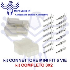 Molex Mini Fit Connector Kit 6 Ways Complete M/F With Terminals Auto Moto