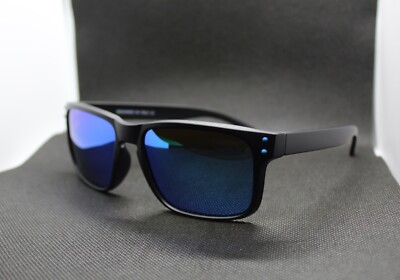 Polarized Sunglasses 100% UV protection Colored Mirror Lens Matte Black Unisex