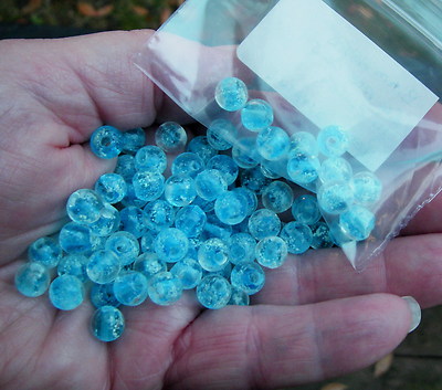 100 Perline Steelhead Iridescenti UV Glow, Blu, Misure 8/10/12, Per Esca Pesca