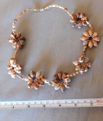 Vintage Pacific Islands Shell Necklace Single Strand Tribal Oceanic handmade