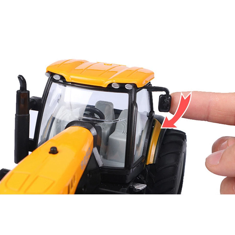 1/30 Scale Farm Tractor Toy Model Diecast Farm Toys for Boys Kids Gifts Yellow - Image 4 of 4