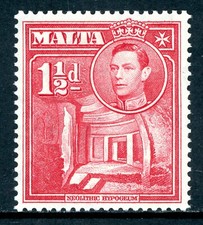 Malta 1938 British KGV 1½p Rose Red Scott #194 Mint U634