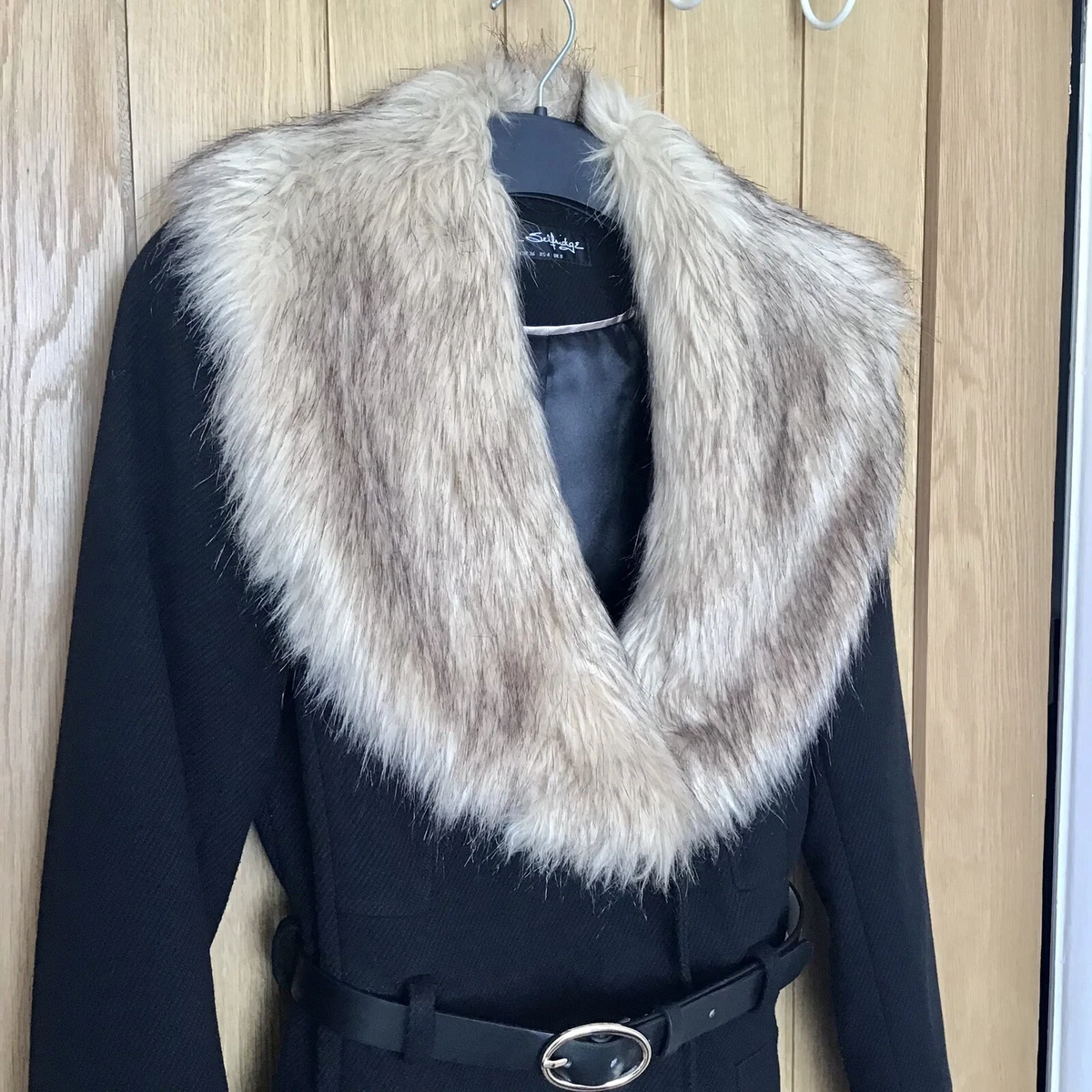 Miss selfridge cheap black coat