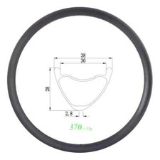 29er XC AM Trail MTB Bike Clincher Tubeless Carbon Rim UD 3K 12K Disc Wheel