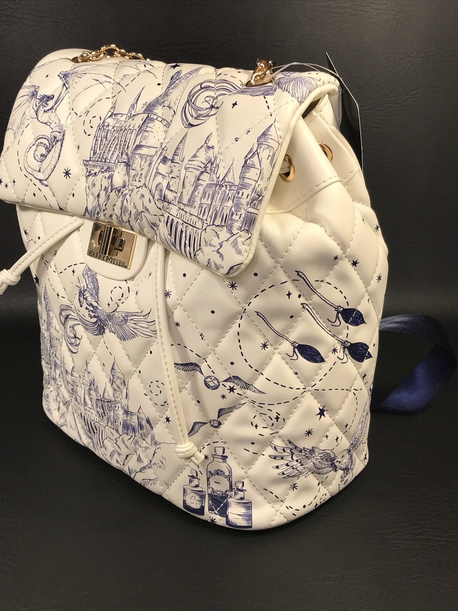 New! Harry Potter Hogwarts Icon Quilted Mini Backpack Rucksack Harry Potter Snowy Hogwarts Scene Light-Up Mini Backpack  main image 4
