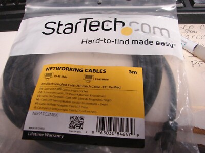 STARTECH.COM N6PATC3MBK PATCH CABLE - RJ-45 - MALE - RJ-45 - MALE - UNSHIELD...