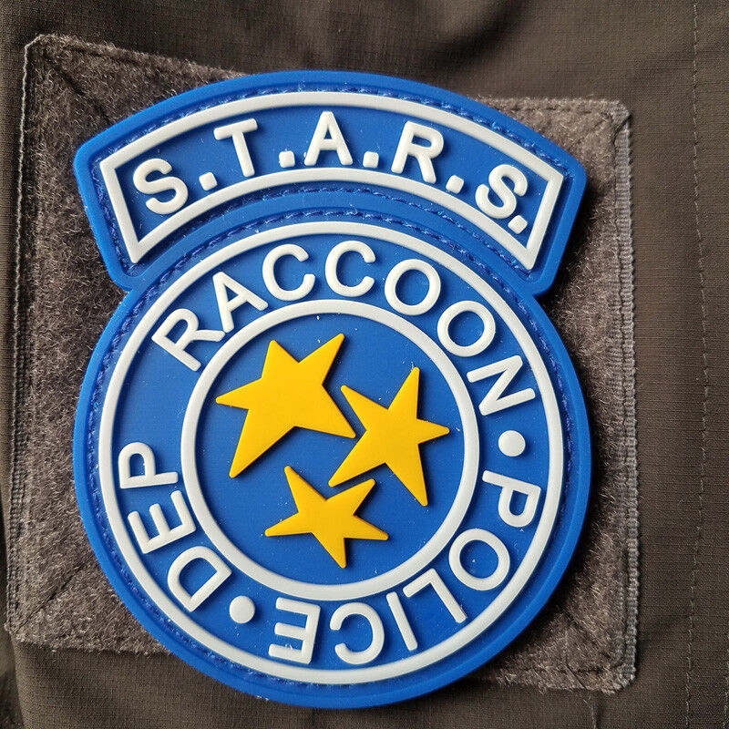 Resident Evil RACCOON Police Dep black Military PVC Patch, Velcro