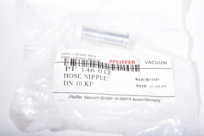 PFEIFFER VACUUM PF 146 012, Schlauchadapter DN 10 ISO-KF - NEU