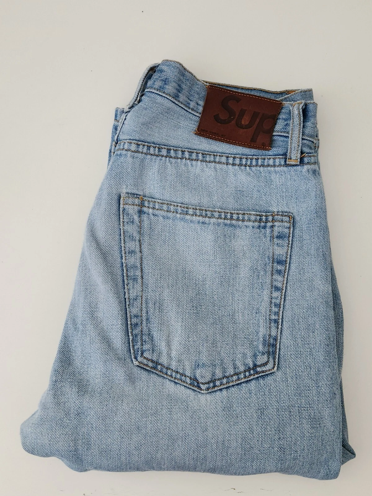 Supreme slim jeans Size 30 W30 L30 denim blue USA mens Stonewashed jean Vintage