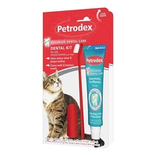 Petrodex Dental Kit for Cats, Malt Flavor Toothpaste, 2.5 Oz