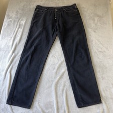 Versace Couture Mens Moleskin Brushed Cotton Chino Trousers Black Size W37 L34