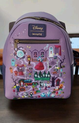 Loungefly Disney The Haunted Mansion Map Mini Backpack  - NWT - Afbeelding 1 van 2