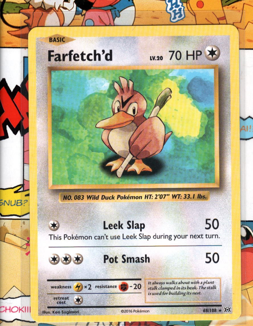 Pokemon Karte TCG XY Evolution Nr. 68/108 Farfetch'd englisch