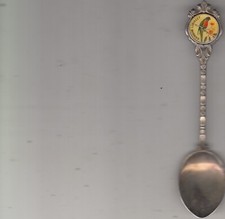 Bird-Rainbow Lorikeet-[Stuart Silverplated 1980s Spoon]-Australia Souvenir Spoon