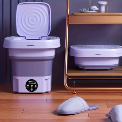 Fully Automated Compact Mini Washer: Ideal for Delicates, Baby Clothes, 8L Cap