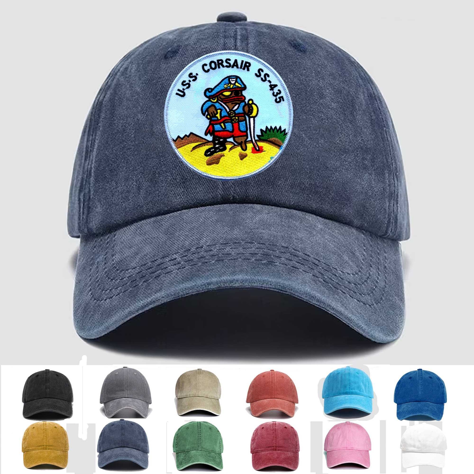 Custom Embroidered Hat SS-435 USS Corsair, Veteran Cap, Trucker Hat, Gift Idea