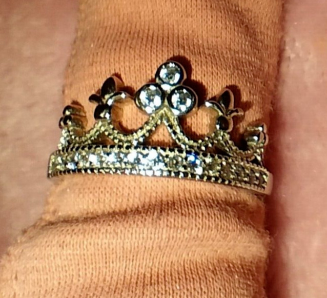 3 piece stackable ring set with green and clear c… - image 16