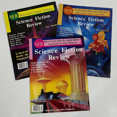 3 Science Fiction Review Magazine #5, 6, 9 Isaac Asimov interview 1991 - Picture 2 of 7