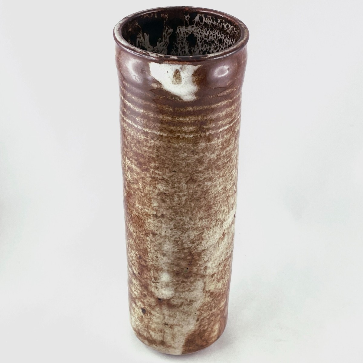 VASE TUBE/ROULEAU Ancien MICHEL ANASSE Céramique VALLAURIS 50