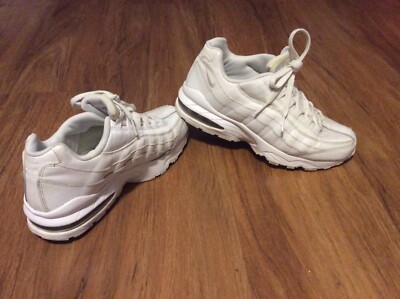 Nike Air Max 95 Gs Youth Triple White Shoes For Woman, Size 7Y