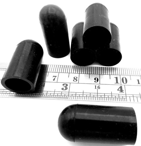 Ajuste OD 3/8" - Tapa de extremo Cubierta Push-On Tubo Poste Perno Extremo, Se adapta a 3/8" OD, 1" Longitud - Imagen 7 de 10