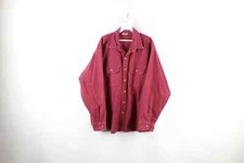 Vtg 90s Five Brother Mens 2XL Faded Heavyweight Chamois Cloth Button Shirt USA