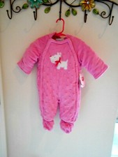 TRAJE DE NIEVE PARA NIÑA BON BEBE TALLA 6-9 MESES ROSA DE UNA PIEZA