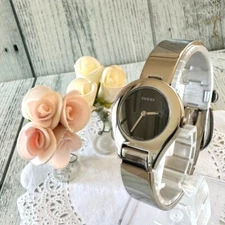 GUCCI Watch 6700L Black Used From Japan Check description