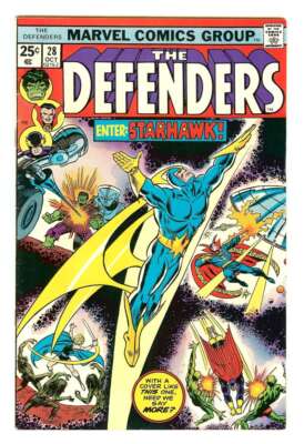 DEFENDERS #28 6.0 // 1ST FULL APPEARANCE OF STARHAWK MARVEL COMICS 1975
