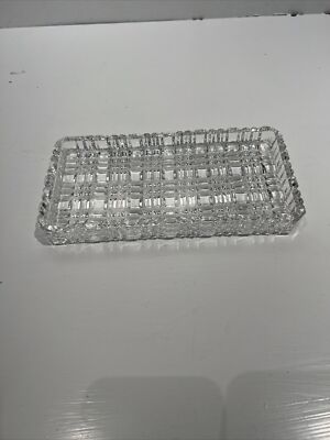 ANTIQUE/VINTAGE CUT GLASS Trinket/SUGAR CUBE/CRACKER DISH early 1900's