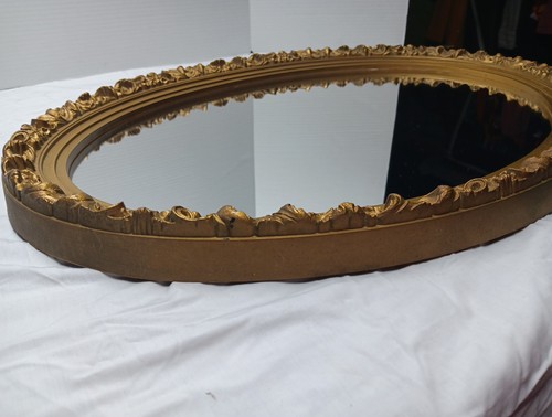 Specchio da parete ovale vintage MCM Burwood stile freccette siroco Hollywood Regency (1972) - Foto 23 di 24