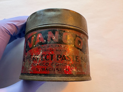 Advertising Vanco The Perfect Paste Soap Hand Cleaner Empty Tin Syracuse NY USA