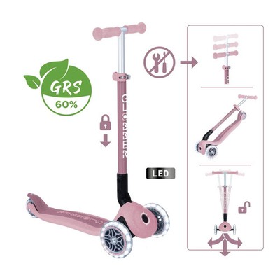 GLOBBER PRIMO FOLDABLE LIGHTS ECO beere, mit Leuchtrollen