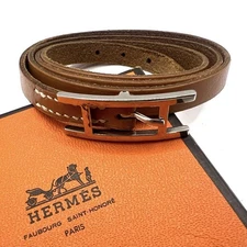 Hermes Api 3 Leather Brown Bracelet Authentic