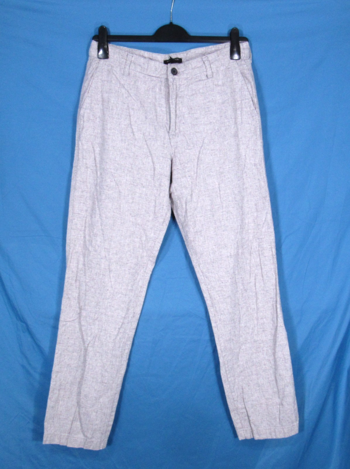 BANANA REPUBLIC Heather Black LINEN BLEND Pockets TAPERED LEG Dress Pants 33x34