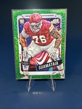 Kingsley Suamataia /75! 2024 Topps Cosmic Chrome Green Refractor KC Chiefs, BYU