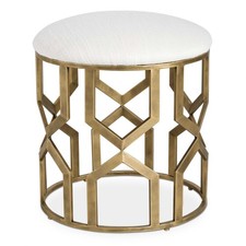 Trellis - 20.5 inch Geometric Accent Stool - 18 inches wide by 18 inches deep