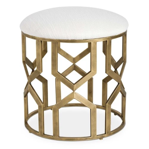 Trellis - 20.5 inch Geometric Accent Stool - 18 inches wide by 18 inches deep - Picture 1 of 7