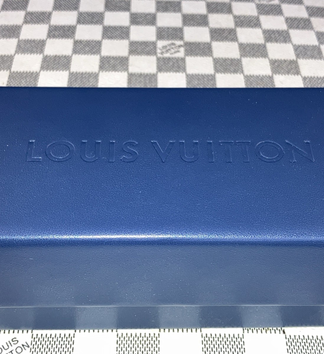 Authentic LOUIS VUITTON Empty Sunglasses Navy Blue Case Only. | eBay