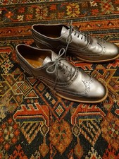NEXT SIGNATURE Ladies Metallic Pewter-Silver Brogues, UK 6.5/EU 40. RP £55. NEW