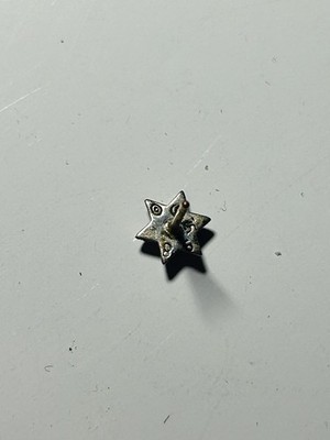 CHROME HEARTS PAIR! CO STAR 1 Diamond Stud Earrings Silver Used