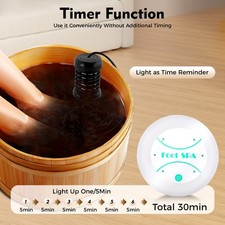 30min 25W 110-220V Plastic Black/White Foot Detox Spa Ion Cleanse Chi Machine