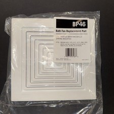 Broan BP46 NuTone Bathroom Fan Spring Mounted White Cover Low Profile Grill