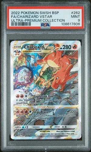 2022 POKEMON SWSH ULTRA-PREMIUM COLLECTION FULL ART/CHARIZARD VSTAR PSA 9