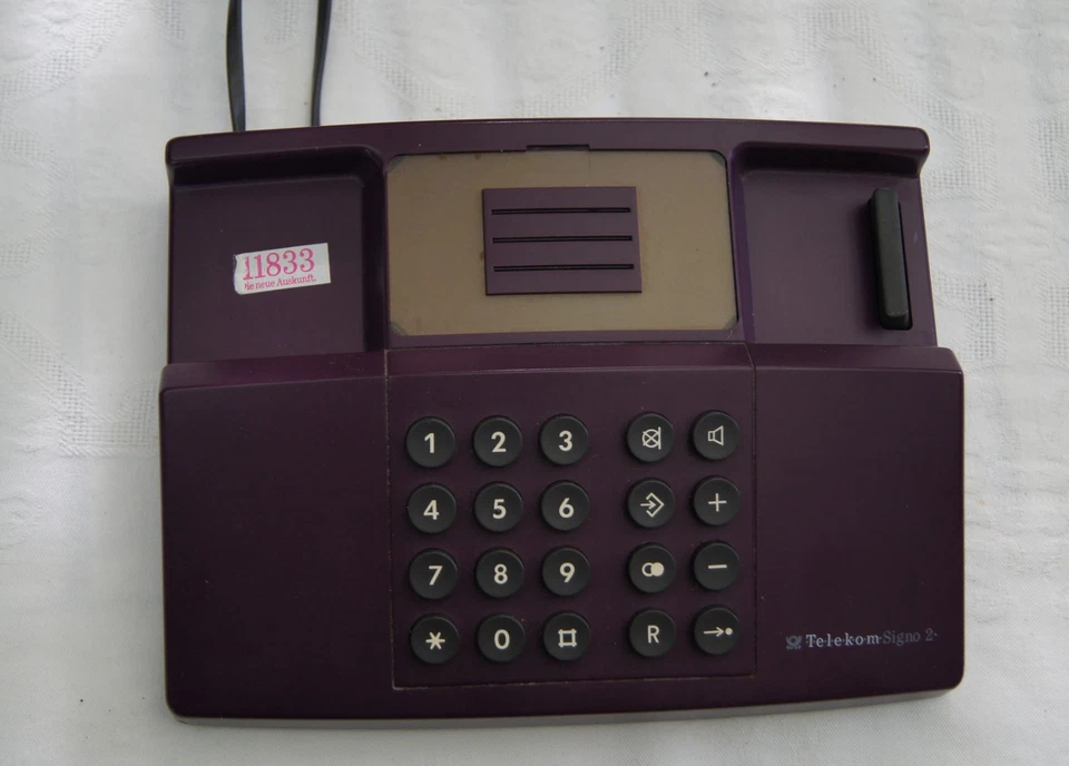 Telekom Signo 2 Tisch Tasten Telefon Violett 90er Vintage - Bild 3 von 3