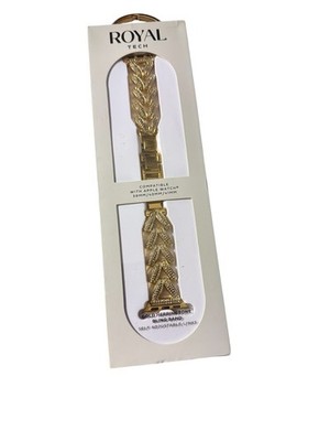 Royal Tech Gold Tone Stainless Steel Self Adjustable Apple Watch Strap 38mm/40mm