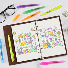 Highlighters Bulk 120 Pack 6 Assorted Colors No Bleed Chisel Tip Highlighter