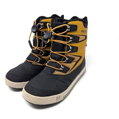 Merrell Kids Snow Ridge Waterproof Insulated Winter Boots Yellow Black Size 3Y